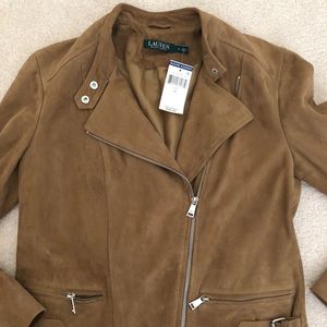 Ralph Lauren suede moto jacket